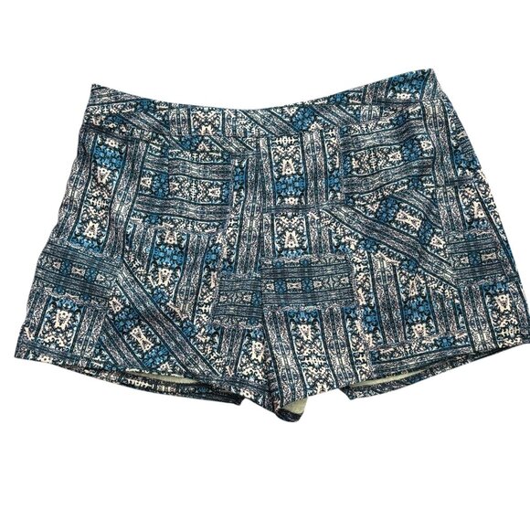 Pink Republic Womens Large Shorts Skort Blue Pink Bohemian Pattern Zipper - Picture 4 of 5